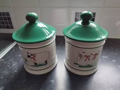 Buy Hornsea Pottery Storage Jars Farmyard Collection X 2 • 10£