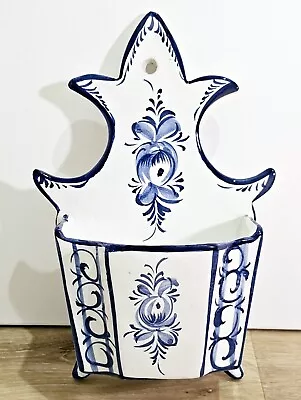 Buy (Every RARE) Blue & White Portuguese Faience Pottery Salt Box • 37.95£