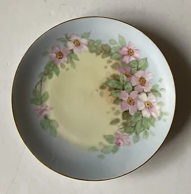Buy KPM Germany Hand Painted Porcelain Plate Flowers 9.3”Diameter Antique • 14.38£