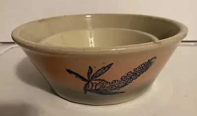 Buy Pink & Grey Bluebonnet Vintage Pottery Stoneware Bowls -Ath Tex ? Lot Of 2 • 19.22£