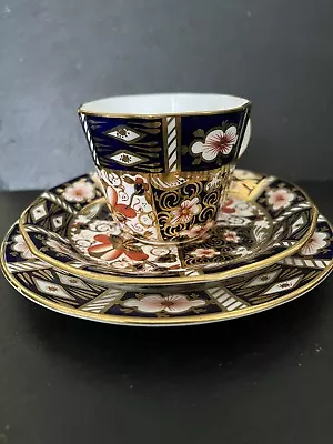 Buy Royal Crown Derby Imari 2451 Trio Tea Cup, Saucer  And Side Plate,  Year 1914. • 35£