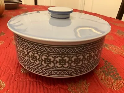 Buy Hornsea Pottery - Blue Tapestry - Serving Tureen Casserole Dish & Lid - 1970s • 8£