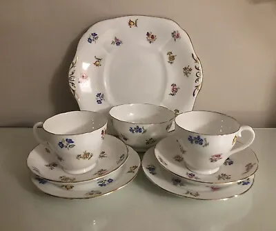 Buy Tea Set  Adderley Bone China Cups Saucers Tea Plate X 2 Serving Plate • 15£