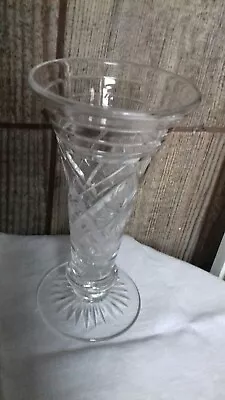 Buy Antique Vintage Art Deco Stuart Crystal Cut Glass Vase Star Base C1930 • 11.50£