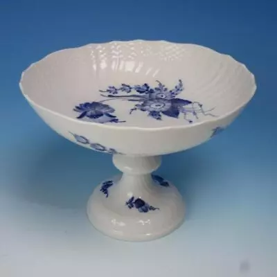 Buy Royal Copenhagen China - 8¼  Diameter Pedestal Cake Stand Blue Flowers 1528 • 118.54£