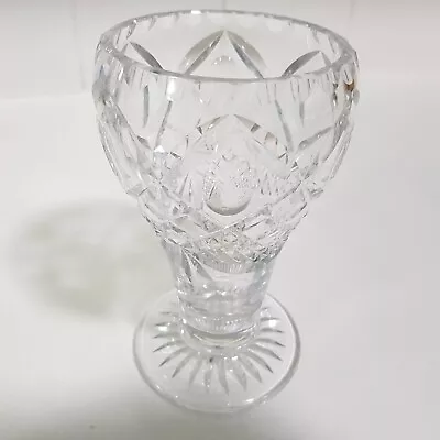 Buy Thomas Webb Art Deco Crystal Cut Glass 15cm Vase Footed England 1920s Etched • 18.50£