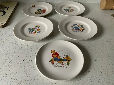 Buy Vintage Bundle Childrens Nursery Ware Plates Mary Mary Little Boy Blue • 12.49£