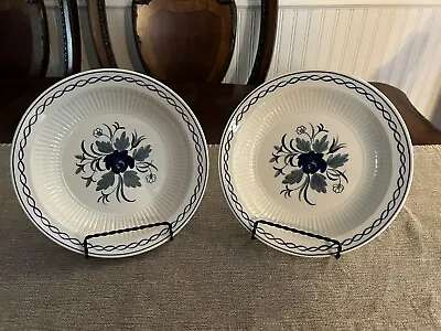 Buy 2 Ea Baltic Blue Floral-Adams Real English Ironstone Bread And Butter Plates 8  • 8.04£