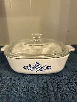 Buy RARE Vintage 1958 Corning Ware Blue Cornflower A9 Casserole With Fin Lid • 17.29£