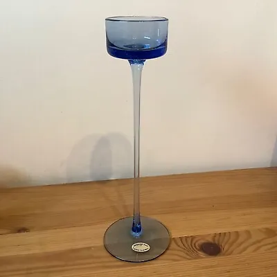 Buy Wedgewood Blue Glass Tall Candle Holder. 28 Cms. Excellent Condition. • 14£
