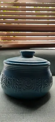 Buy Crown Devon Blue Pottery/Bowl With Lid • 4.99£