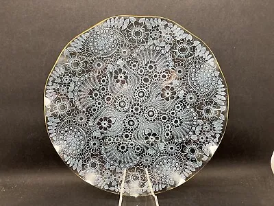 Buy Vintage Mid Century Chance Brothers Flower Pattern Glass Plate (Y2 511) (CC) • 12.50£