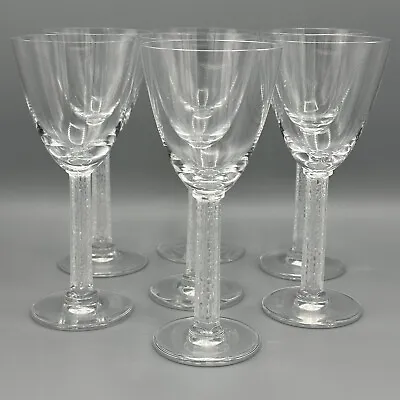 Buy Lalique Phalsbourg  Wine Glasses (SET OF 7) France 6.5” Tall Signed • 566.47£