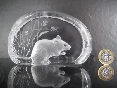 Buy Royal Krona Mats Jonasson Swedish Crystal Glass Mouse Sculpture Paperweight • 22.99£