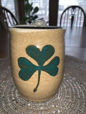 Buy Ireland Stoneware Clay Coffee Mug Three Leaf Clover Great For St Patrick's Day • 16.26£