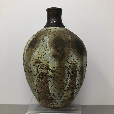 Buy Chris Bramble Pottery Stoneware Vase 15 Cm Tall Covered In Dry Ash Glaze #1162 • 100£