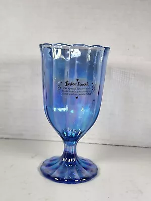 Buy The Pioneer Woman Blue Luster Finish Goblet Glass Footed Multi Paneled 12 Oz • 15.24£