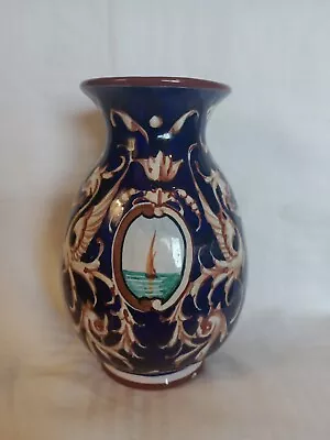 Buy C.A C.F Faenza Italian Majolica Hand Painted Vase • 24.95£