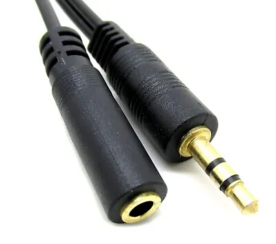 Buy AUX Headphone Extension Cable 3.5mm Mini Jack Audio Lead Male To Female Earphone • 2.99£