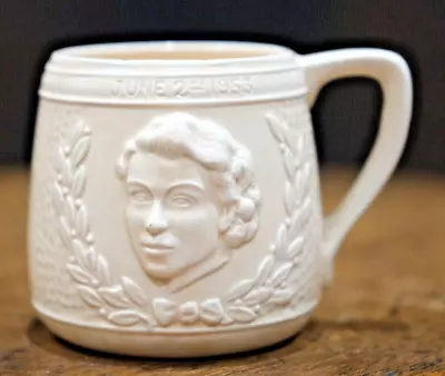 Buy 1953 KSP Coronation Mug Queen Elizabeth II Keele Street Pottery Royal Cup (12) • 8£