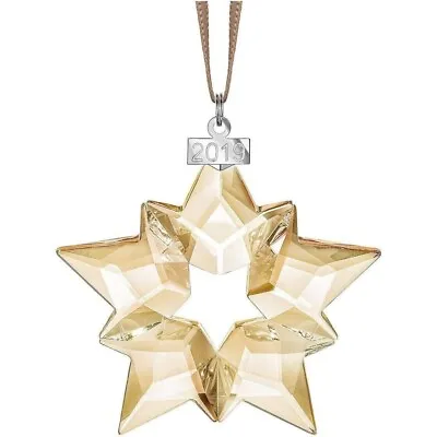 Buy Swarovski Crystal 2019 Scs Beautiful  Christmas Ornament Gold  5429596 Free Post • 40£