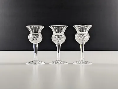 Buy 3x Edinburgh & Leith Crystal Thistle Drinking Glasses, Liquor, 8cm, Not Etched • 59.99£