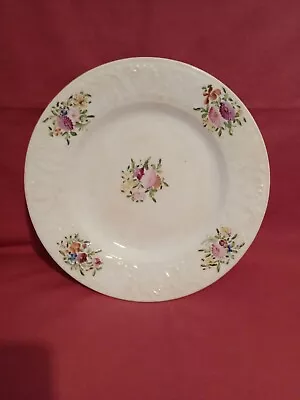 Buy Pair Of Early 19th Century Creamware Moulded And Hand Painted Floral Plates • 14.95£