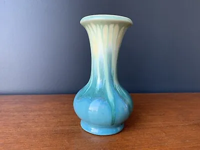 Buy Art Nouveau Belgium Turquoise Faience Drip Glazed Vase Thulin Studios • 20£