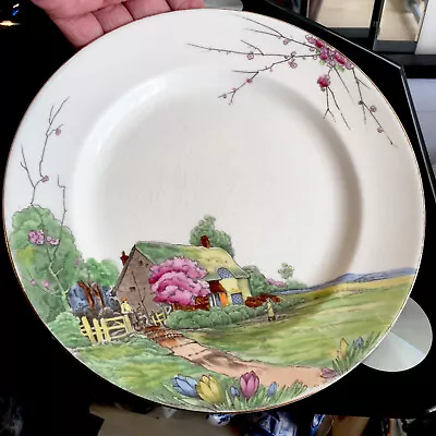 Buy Crownford Surrey Pattern Art Deco Hand Painted Dinner Plate Burslem England • 15£