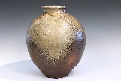 Buy Echizen Ware Edo Period Jar Tsubo Vase Pottery Japanese Wabi Sabi Ash Glaze 15  • 1,155.56£