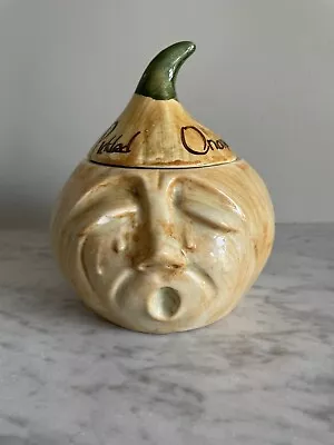 Buy Vintage Toni Raymond 1960s Pottery Pickled Onions Crying Face Jar Pot & Lid • 12.95£