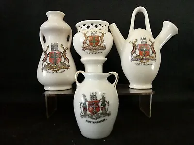 Buy Crested China X4 All With NOTTINGHAM Crests Inc Jardinière, Salisbury Kettle . • 5.25£
