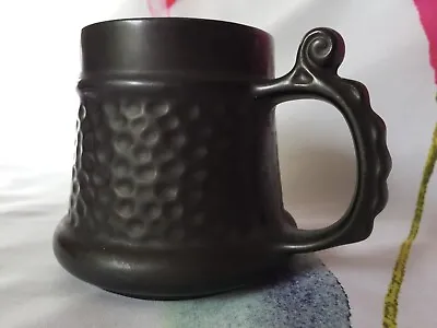 Buy Vintage Prinknash Abbey Black Pottery Tankard Mug • 7.50£