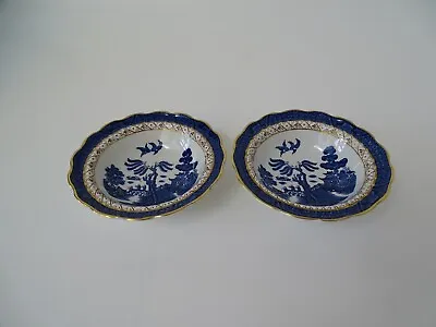 Buy 2 Vintage  Booths Real Old Willow Blue & White 6” Cereal Soup Dessert Bowls VGC • 14£