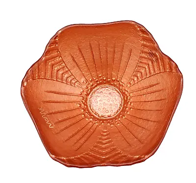 Buy Monna Glass Bowl Marigold Color Handmade Flower Pattern From Turkey Embossed EUC • 12.58£