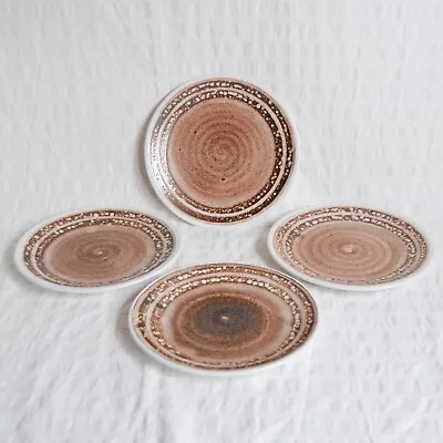 Buy Vintage Cinque Ports Pottery Plates, The Monastery Rye, Side Plates, Brown X4 • 24£