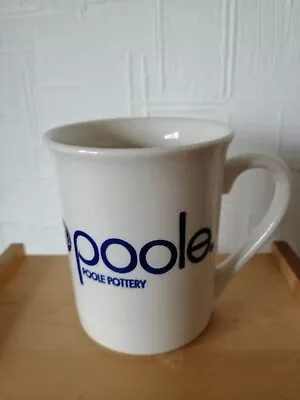Buy Vintage Poole Pottery 'Poole Pottery' Advertising Mug-Beige And Blue-9.5cm Tall  • 9.99£