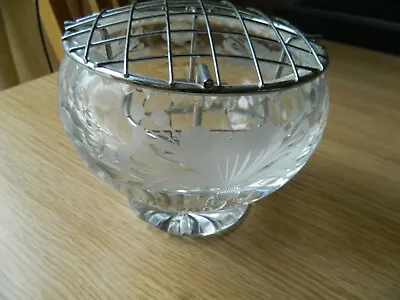 Buy Royal Brierley Glass Rose Bowl Beautiful Full Lead Crystal Vase Etch Vintage • 19.95£