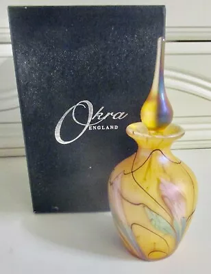 Buy Okra Glass Perfume Bottle  ~ Signed Barras  • 59.99£