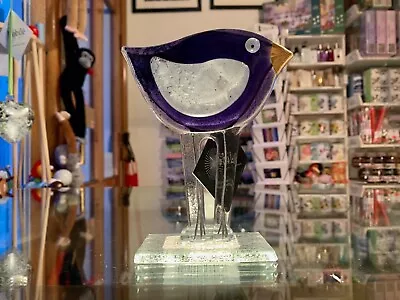 Buy Fused Glass Ornament Bird Plum - Nobilé Glassware - 1322-15 • 28.99£