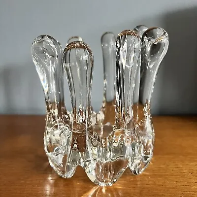 Buy Vintage Art Glass Splash Finger Candle Holder Kosta Boda? Goran Warff? Sweden • 15£