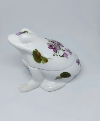 Buy Hammersley Victorian Violets  Frog Trinket Box Porcelain England  • 19£