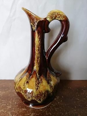 Buy Vintage Mid Century Retro Vallauris Large Drip Glaze Fat Lava Vase/Jug • 13.99£