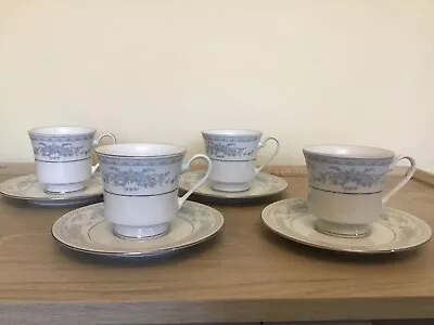 Buy Vintage Crown Ming Fine China 4 X Tea Cups & Saucers Jian Shiang • 12.99£