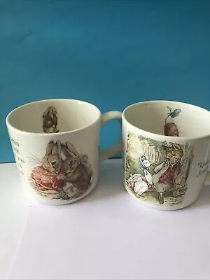 Buy Two Beatrix Potter Wedgwood Mugs - Jemima & Benjamin Bunny • 10£