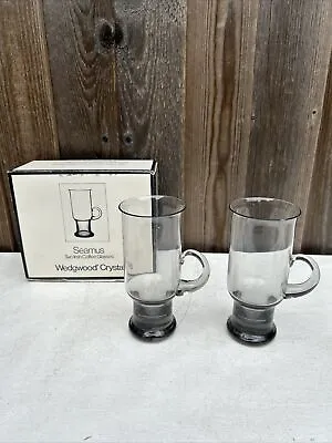 Buy Wedgewood Frank Thrower Glass “Seamus” Irish Coffee Glasses In Midnight X2 • 10.99£