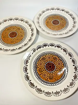Buy 4 Rare 1960s Mid Century  Autumn Glen  Ironstone Dinner Plates By Kathie Winkle • 20.99£