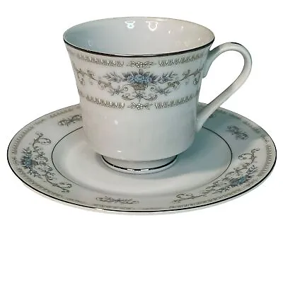 Buy Diane By Wade Fine China Porcelain Footed Tea Cup And Saucer Blue Floral Japan • 11.11£
