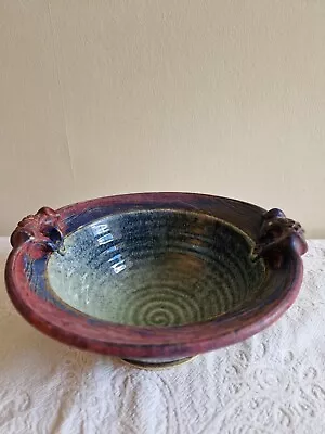 Buy Michael Kennedy Ireland Sligo Pottery Bowl With Decorative Handles - Fab • 32£