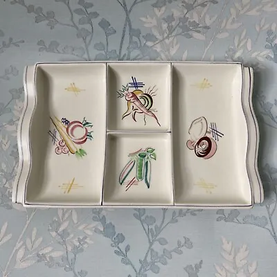 Buy Poole Pottery Retro Hors D'oeuvre Crudites Serving Tray/Dish ~ Vintage C1960 • 10£